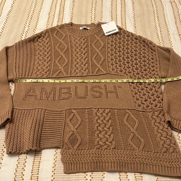 NWT AMBUSH Asymmetrical Patchwork Cable-knit Jumper - Picture 7 of 13